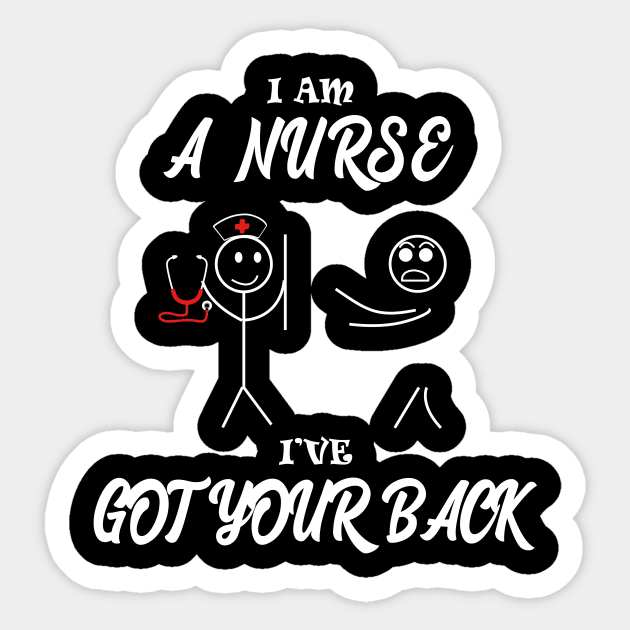 A nurse have got your back Sticker by Yaman